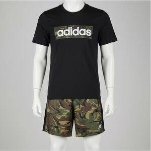 Adidas Black Primegreen Aeroready Tee Camouflage Logo NWT Men's XXL Black